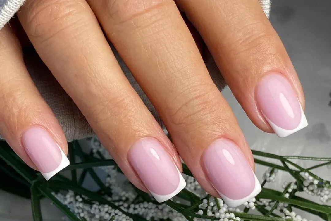 French manicure on natural nails at Luxo Nail Spa in Avondale, Chicago
